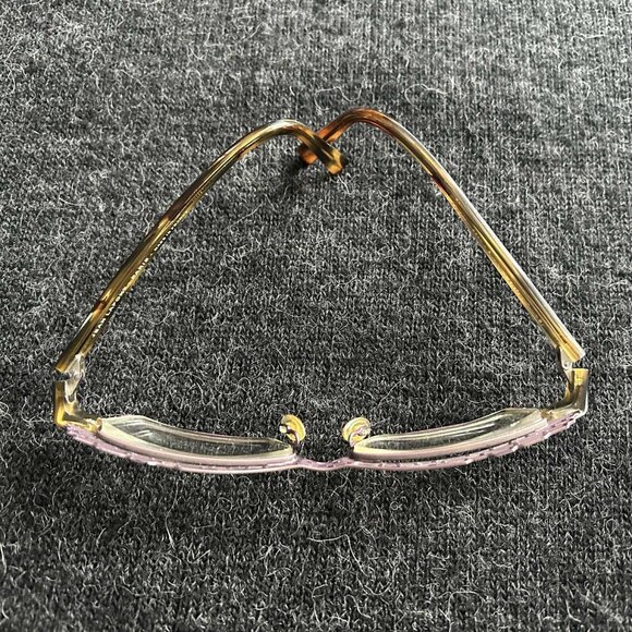 Jean Lafont Paris Violet Cut-Out Metal Architectural Designer Optical Frames OS - Picture 4 of 8